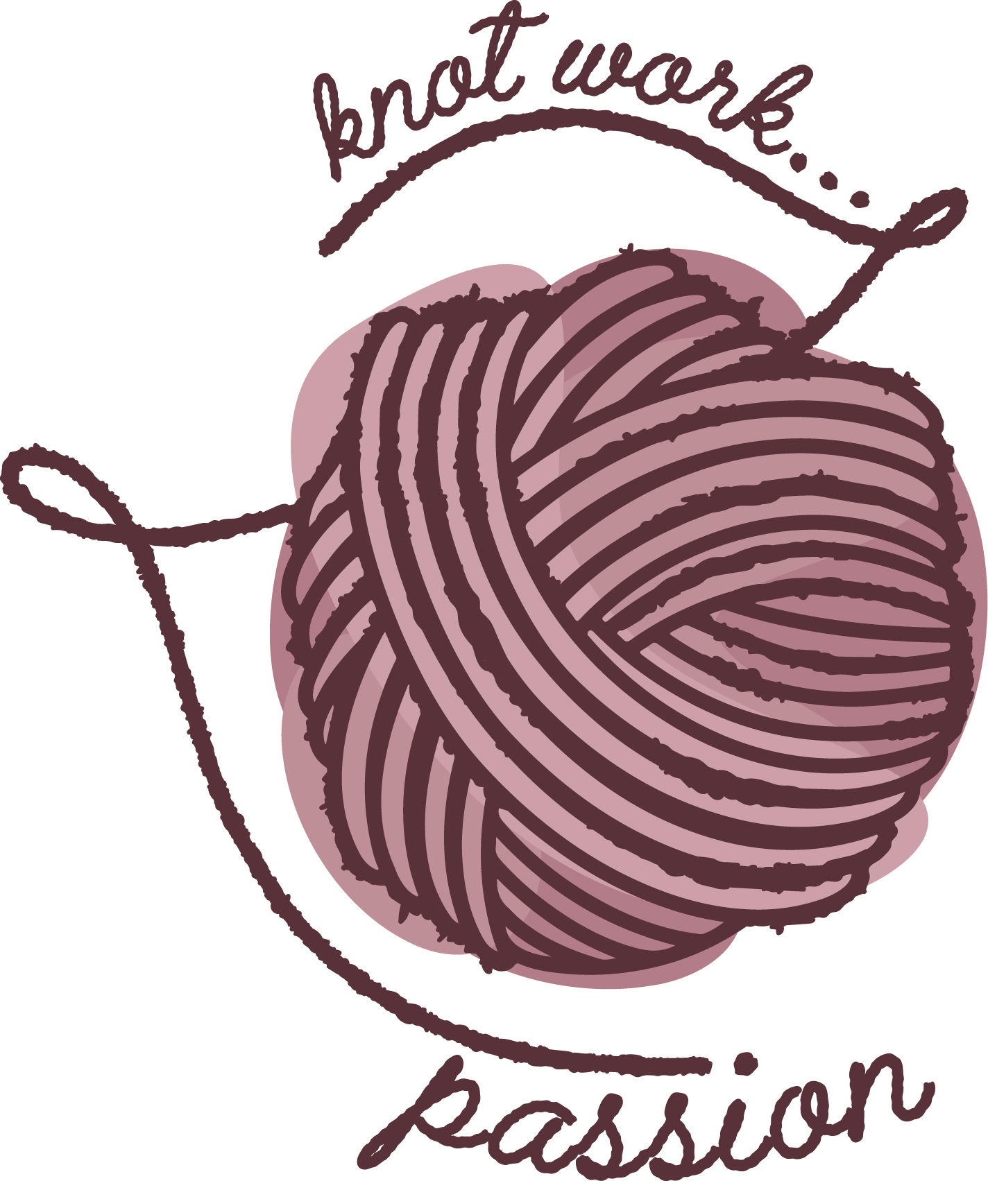 Knot Work Passion yarn ball logo