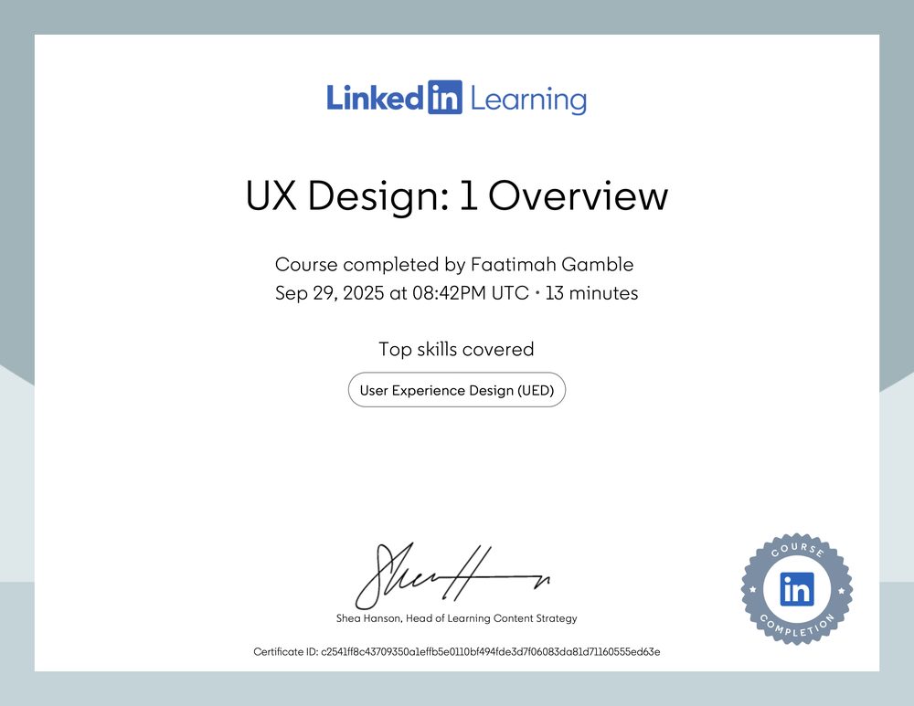 UX Design: 1 Overview
